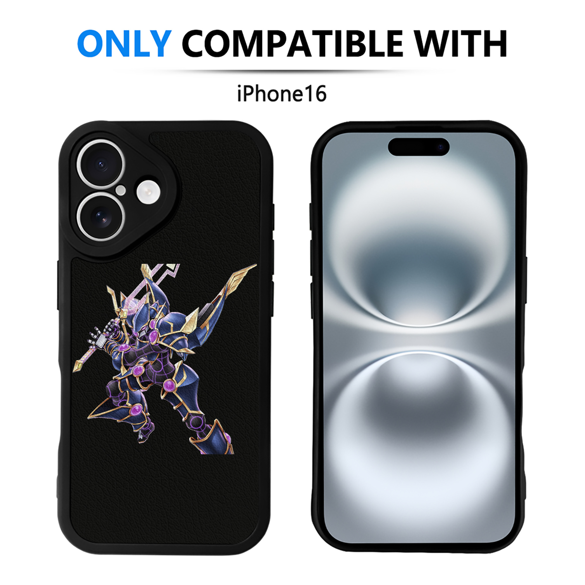 （画像用） 遊☆戯☆王 Yu-Gi-Oh! 【iPhone 16シリーズ対応】シリコンスマホケース（レザー調） 材質：シリコン